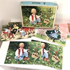 puzzles Vintage Willeb, 3 Puzzles Complet (manque Un Puzzle) Années 60/70