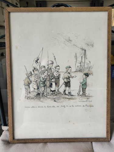 Poulbot lithographie ancienne - poulbot,