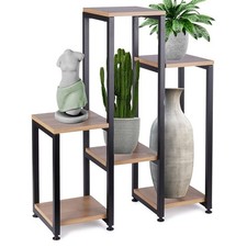 Étagère pour fleurs en métal 6 étages 80cm porte-plantes jardin design