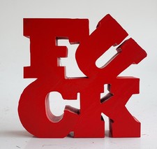 sculpture mini FUCK red rouge