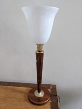 LAMPE STYLE MAZDA UNILUX couleur noyer ou autre art déco vintage 1930. Avec inte