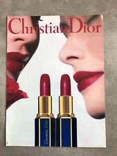 Publicité de Presse 1989 Christian DIOR Maquillage Rouge à lèvres
