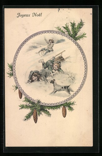 Carte postale voeux - , noël
