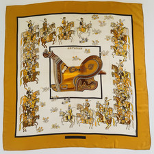 Carré en soie HERMES vintage "Artaban" par Pierre Péron 1972