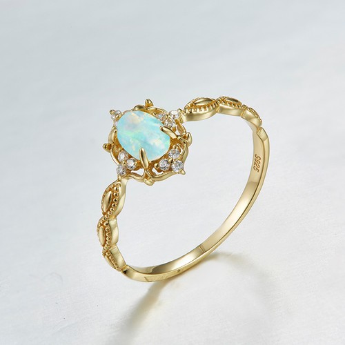 Bague femme opale naturelle - bague,