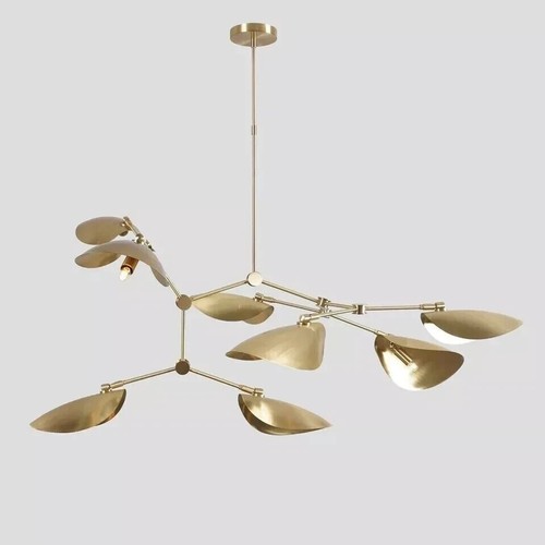 Lustre suspendu laiton 8 - lustre, À