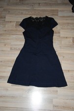 robe patineuse ajustée Morgan bleu dentelle noir taille S