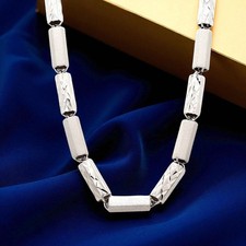 Collier pour homme Roller Link Platinum Chain PT950 20 pouces 4,9 mm