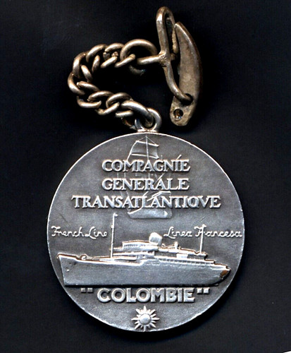 Médaille pendentif paquebot - médaille/pendentif,
