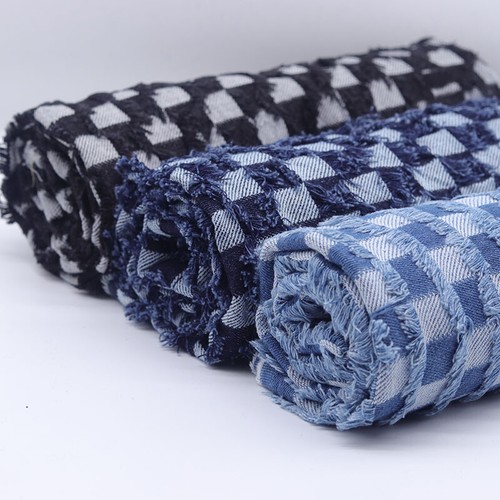 Tissu denim écossais - denim,