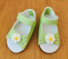 chaussure verte fleur 55mm