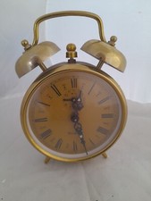 Réveil  Hangarter  Vintage Couleur Or Mécanique Année 70