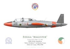 Print Fouga Magister, Patrouille "Silver Swallows", Irish Air Corps (G. Marie)