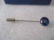 Epingle SCS Cygne Swarovski Métal Argenté  Bleu Cristal SWAROVSKI 5 cm occasion