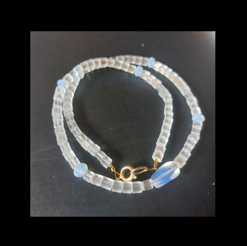 Collier cristal cubique givrer