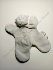 Doudou Plat/Mouchoir Nouky Ours Gris Beige Collection Poudre D'étoiles - Noukies