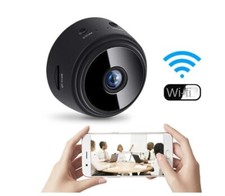 Mini Caméra Surveillance Sans Fil IP WiFi HD 1080p Micro Enregistreur Vocal Noir