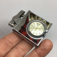 Briquet ancien essence montre mécanique Suisse Rouen - JAPAN - vintage lighter