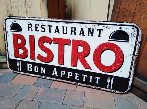 Grande plaque bistrot - grande, de