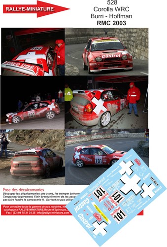 Decals ref 0528 - 1/24, toyota