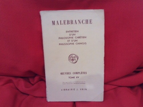 Malebranche entretien un - malebranche, d’un