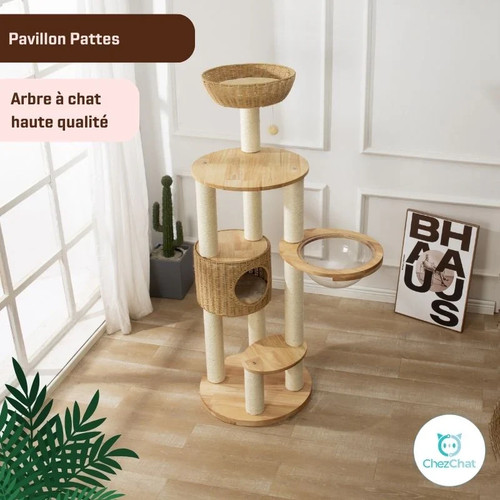 Arbre chat bois robuste - arbre, 155