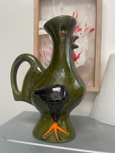 Carafe ceramique 1950 - 1950, coq