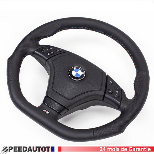 Volant aplati cuir bmw - volant,