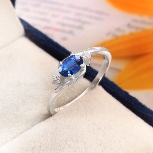 Bague aaa spinelle bleu - bague,