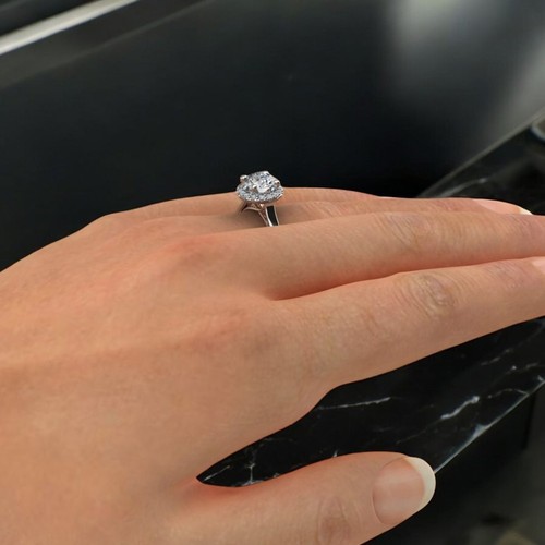 Bague diamant taille ronde