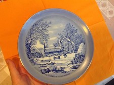 ASSIETTE MURALE JAPON THÉ FARMER'S HOME WINTER    PAYSAGE D'HIVER TBE 