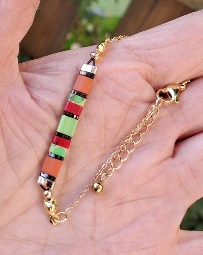 Bracelet fin chaîne - , dorée