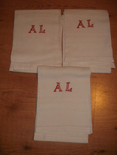 Lot de 3 anciennes serviettes