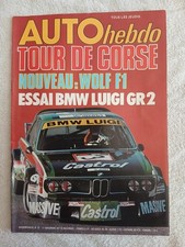 AUTO HEBDO N°37 11/11/1976 TOUR DE CORSE BMW LUIGI CHAMPIONNAT D'EUROPE WOLF FWO