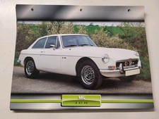 CARTE FICHE VOITURES D'EXCEPTION MG B GT V8