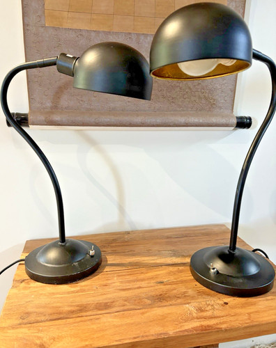 Lampe chevet paire noir or - chevet,