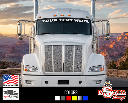 Semi truck windshield decal - truck,