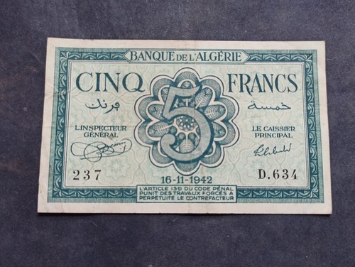 Algérie francs 1942 - francs,
