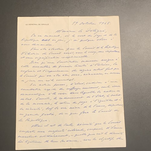 Général gaulle lettre - de,