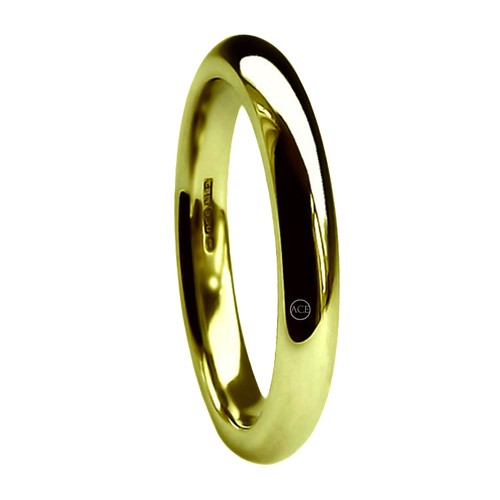 3mm 18ct jaune - 3mm, mariage