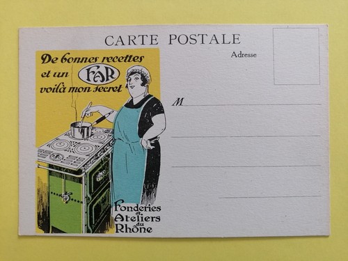 Cpa publicité fonderies - fonderies, et