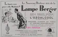 PUBLICITE LAMPE BERGER BRULE