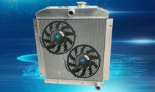 Aluminum Radiator+fan FOR 1947-1954 CHEVY 3100/3600/3800 TRUCK PICKUP l6 AT/MT