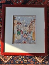 Robert Delval , Rue Norvins , Montmartre , Paris , Aquarelle , XX°.