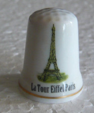 Dé à coudre de collection en porcelaine décoré de la tour Eiffel 