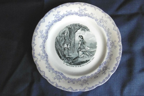 Ancienne assiette parlante sur - assiette,