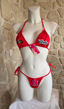 Maillot de bain string rouge taille unique marque Beauty's Love route 69 (li)