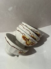 bol  ancien Rare Lot De 4 Bols Faïence Décor Feuilles Faïencerie Est DIGOIN ????