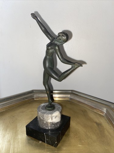 Statue bronze art déco femme - bronze,