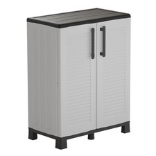 Armoire de rangement Gris 68 x 37 x 90cm 2 portes INTEC